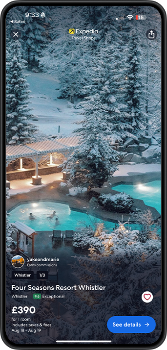 An image showing how a travel video can be used to earn commission